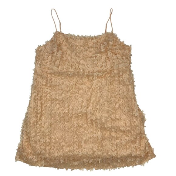 Anthropologie 3D Floral Embellished Mini Dress XL Peach NEW - Picture 14 of 14